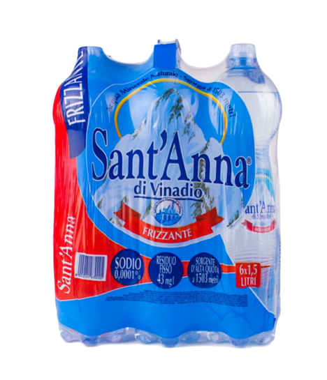Acqua Sant'Anna Frizzante Lt. 1.5 - Consegna Bevande al piano Drink Express  Torino®