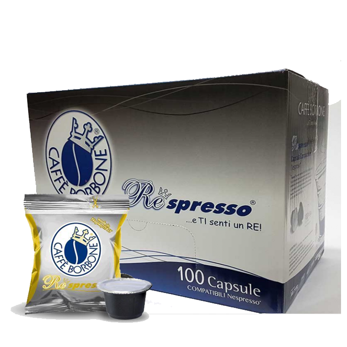 Caffe' Borbone REspresso Miscela ORO Compatibili NESPRESSO 100 CAPSULE -  Consegna Bevande al piano Drink Express Torino®